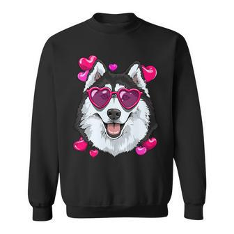 Siberian Husky Valentines Lovers Dog Breeders Owner Keeper Sweatshirt - Monsterry AU