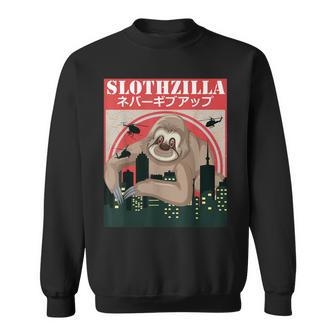Sloth Sloth-Zilla Funny Movie Dramatic Women Girls Kids Sweatshirt - Seseable