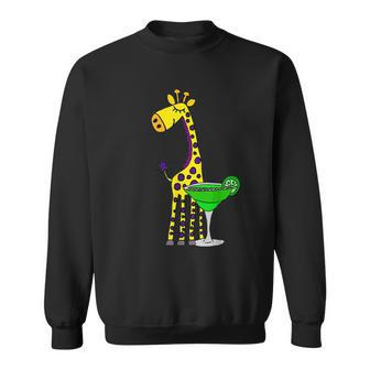 Smilealot Cool Giraffe Drinking Margarita Sweatshirt - Thegiftio UK