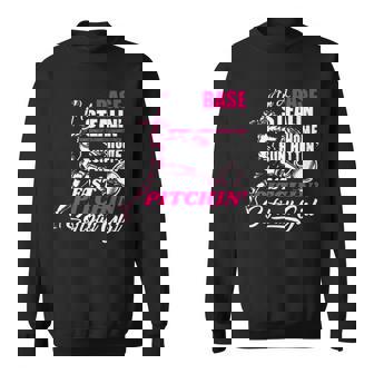 Softball Funny Saying Pitcher Lefty Sweatshirt | Mazezy