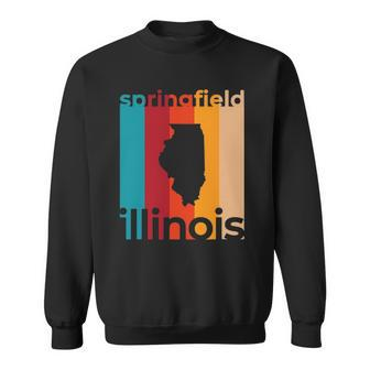 Springfield Illinois Retro Cutout Il Souvenir Sweatshirt - Thegiftio UK
