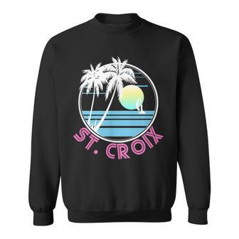 St Croix Retro Design Fishing Usvi Vacation Sweatshirt - Thegiftio UK