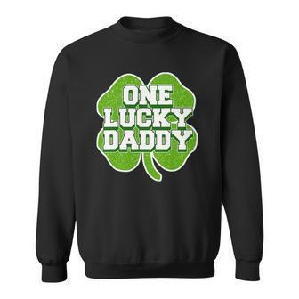 St Patricks Day Design For Father One Lucky Daddy Sweatshirt - Thegiftio UK