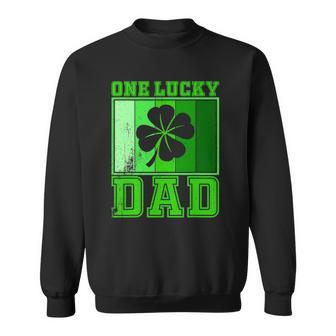 St Patricks Day One Lucky Dad Vintage Father Gift Sweatshirt | Mazezy