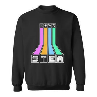Stem Retro Vintage Vaporwave Design Teacher Science Class Sweatshirt - Thegiftio UK