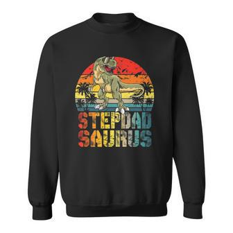 Stepdadsaurusrex Dinosaur Stepdad Saurus Family Matching Sweatshirt | Mazezy