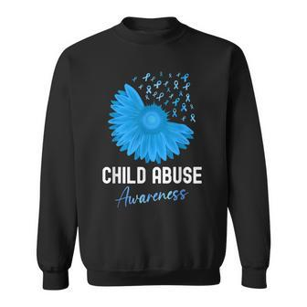 Stop Child Abuse Child Abuse Prevention Awareness Sunflower Sweatshirt - Thegiftio UK