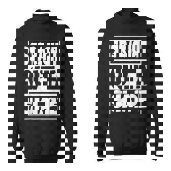 Straight Outta Shape Funny Workout Gym Sweatshirt - Thegiftio