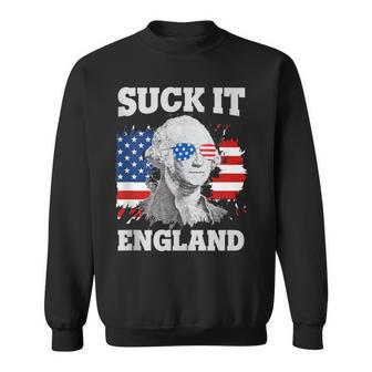 Suck It England Funny 4Th Of July George Washington 1776 Sweatshirt - Seseable