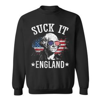Suck It England Funny 4Th Of July George Washington Sweatshirt - Seseable