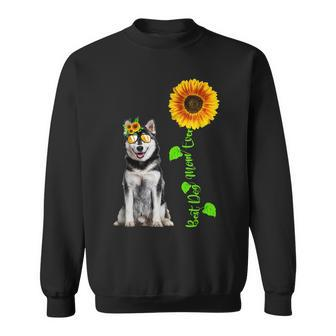 Sunflower Best Dog Mom Ever Funny Siberian Husky Dog Lovers Sweatshirt - Thegiftio UK