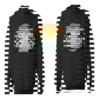 Sunshine Summer Vibes Palm Trees Beach Retro Tropical Summer V2 Sweatshirt - Thegiftio