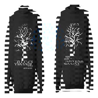 Support Colon Cancer Awareness Ribbon Tree Sweatshirt - Monsterry
