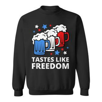 Tastes Like Freedom Funny 4Th Of July Beer Quote Sweatshirt - Seseable