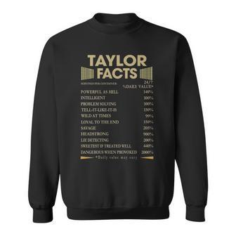 Taylor Name Gift Taylor Facts V2 Sweatshirt - Seseable