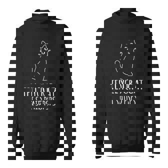 Tell Your Cat I Said Pspsps Funny Cat Sweatshirt | Mazezy