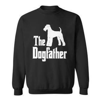 The Dogfather Airedale Terrier Silhouette Funny Gift Idea Classic Sweatshirt | Mazezy