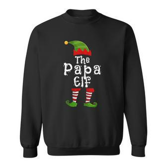 The Papa Elf Matching Family Group Christmas Party Pajama Sweatshirt - Thegiftio UK