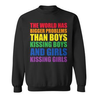 The World Has Bigger Problems Lgbt-Q Pride Gay Proud Ally Sweatshirt - Seseable