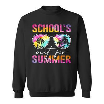 Tie Dye Last Day Of School Schools Out For Summer Teacher Sweatshirt | Mazezy