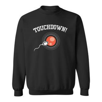 Touchdown Funny Football Expectant Father Sweatshirt | Mazezy