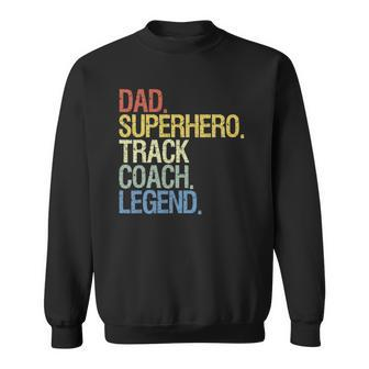 Track Coach Dad Fathers Day Gift Sweatshirt | Mazezy