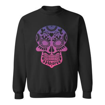Traditional Day Of The Dead Mexico Calavera Sugar Skull Sweatshirt | Mazezy