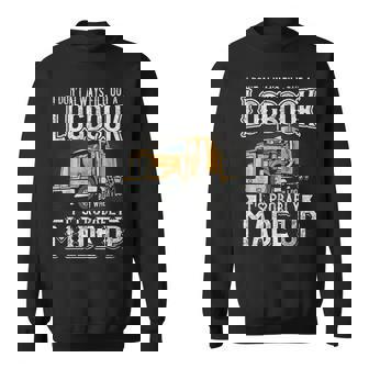 Truck Driver Novelty Funny Trucker Logbook Truck Driving Sweatshirt - Thegiftio