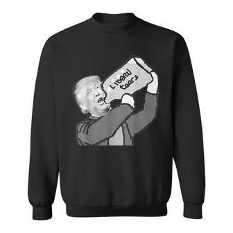 Trump Drinking Liberal Tears Meme Sweatshirt - Thegiftio UK