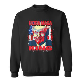 Trump President Ultra Maga King American Flag Sweatshirt | Mazezy