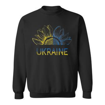 Ukraine Flag Sunflower Ukrainian Support Lover Sweatshirt - Seseable