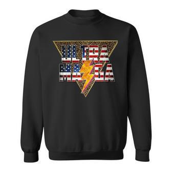 Ultra Maga Distressed Lightning Leopard Proud Ultramaga Gift Sweatshirt | Favorety AU