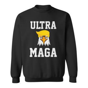 Ultra Maga Eagle With Trump Hair Sweatshirt - Thegiftio UK