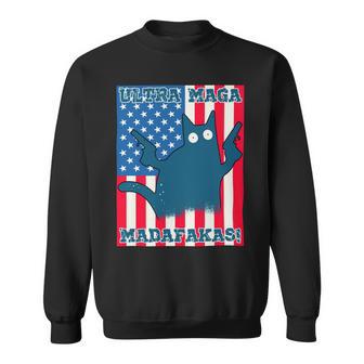 Ultra Maga Madafakas Cat American Flag Sweatshirt | Favorety DE