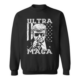 Ultra Maga Shirt Funny Anti Biden Us Flag Pro Trump Trendy Sweatshirt - Monsterry