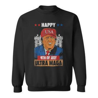 Ultra Maga Trump Happy 4Th Of July American Flag Sweatshirt | Favorety UK