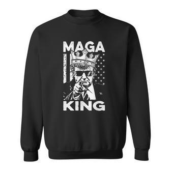 Ultra Maga Us Flag Donald Trump The Great Maga King Sweatshirt - Thegiftio UK