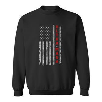 Ultra Maga Vintage American Flag Ultra Maga Sweatshirt - Thegiftio UK
