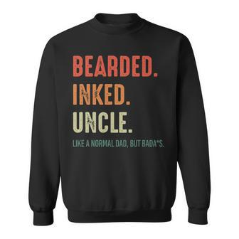 Uncle Gift Bearded Inked Uncle Sweatshirt - Seseable