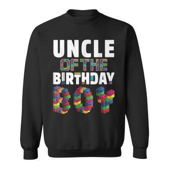 Uncle Master Builder Boy Building Blocks Birthday Bricks Sweatshirt - Seseable