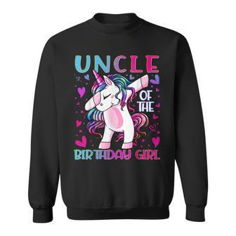 Uncle Of The Birthday Girl Dabbing Unicorn Uncle Gifts Sweatshirt - Seseable