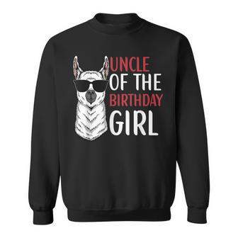 Uncle Of The Birthday Girl Matching Birthday Outfit Llama Sweatshirt - Seseable