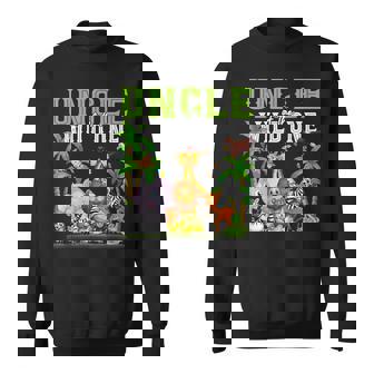 Uncle Of The Wild One Zoo Birthday Safari Jungle Animal Sweatshirt - Seseable