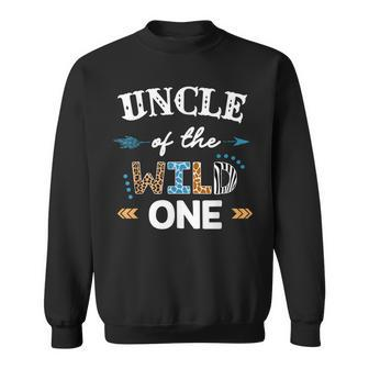 Uncle The Wild One Girl Birthday Matching Family Party Sweatshirt - Seseable
