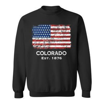 Usa Flag 4Th Of July Colorado Sweatshirt - Seseable