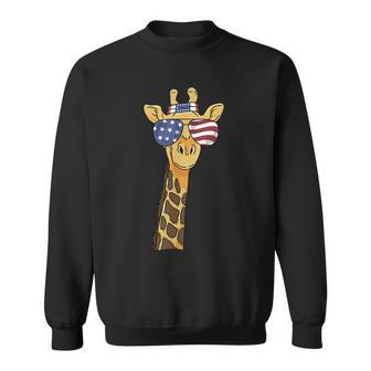 Usa Patriotic Giraffe - July 4Th - Us Flag Sweatshirt - Seseable