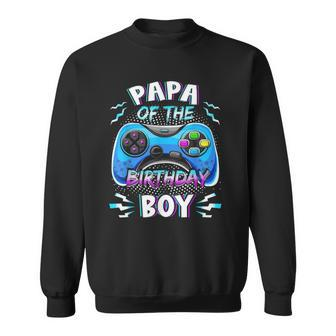 Video Game Birthday Party Papa Of The Birthday Boy Matching Sweatshirt - Thegiftio UK