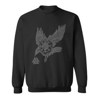 Viking Nordic Norse Mythology Raven & Runes Sweatshirt | Mazezy