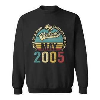 Vintage 17 Years Old May 2005 Decorations 17Th Birthday Sweatshirt | Mazezy