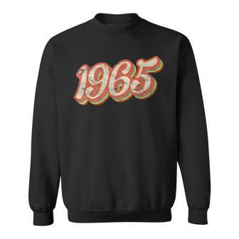 Vintage 1965 Text 56Th Birthday Retro 56 Year Old Sweatshirt - Seseable